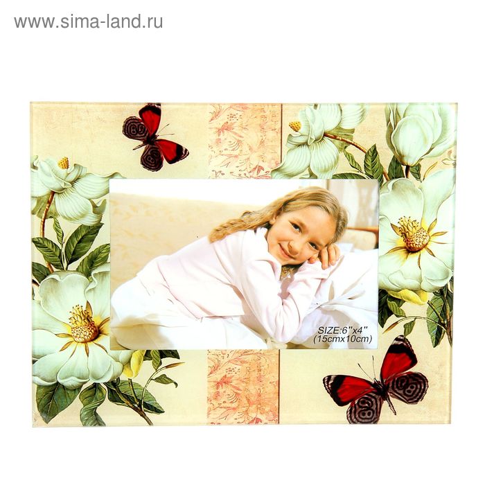 Фоторамка "Цветы яблони с бабочками" 10х15 см - Фото 1