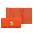 Кошелек женский "Доллар", З отдела, 12 карманов для кредиток, цвет оранжевый - Фото 1