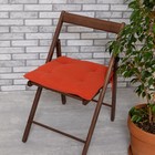 Сидушка на стул Этель, цвет оранжевый, 42х42см - фото 9514411