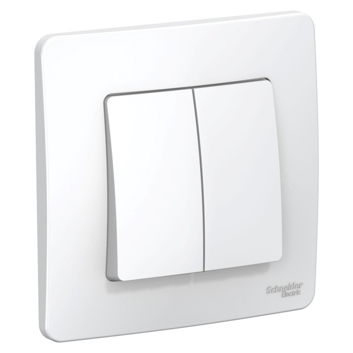 Выключатель SE Blanca, 2 клавиши, 10 А, IP20, скрытый монтаж, белый, BLNVS010501 - Фото 1