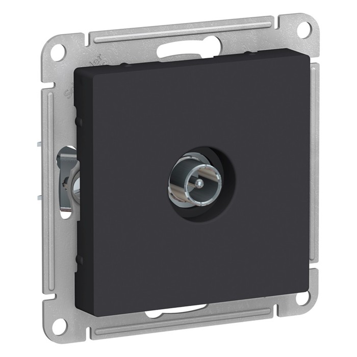 Розетка телевизионная SE ATLASDESIGN 1DB, оконечная, механизм, цвет карбон, ATN001091 - Фото 1