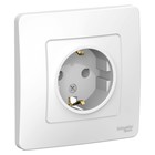 Розетка SE Blanca, 16 А, 250 В, встраиваемая, с з/к, IP20, белая, BLNRS001011 - Фото 1