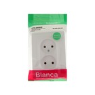 Розетка двойная SE Blanca, 16 А, 250 В, встраиваемая, без з/к, IP20, белая, BLNRS000021 - Фото 4