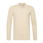 Футболка поло с длинным рукавом мужская MINAKU, размер 44, бежевая - Фото 5