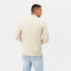 Футболка поло с длинным рукавом мужская MINAKU, размер 48. бежевая - Фото 3