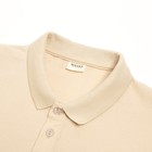 Футболка поло с длинным рукавом мужская MINAKU, размер 52, бежевая - Фото 6