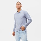 Футболка поло с длинным рукавом мужская MINAKU, размер 48, серая - Фото 1