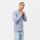 Футболка поло с длинным рукавом мужская MINAKU, размер 52, серая - Фото 5