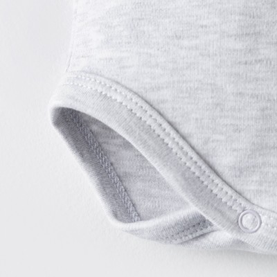 Боди с длинным рукавом «Крошка Я. Люблю маму и папу», рост 68-74 см, серое