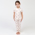 Пижама детская для девочки KAFTAN "Dream" р.34 (122-128), бежевый - фото 25415731