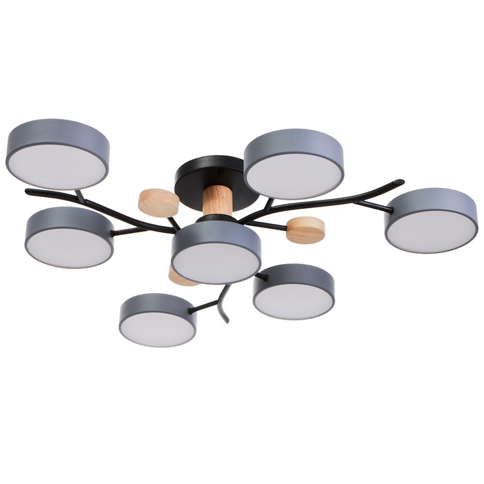 Люстра 1316/7GR LED 168Вт 3000-6000К серый 74х74х17 см - Фото 1