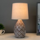 Настольная лампа 16559/1BG E14 40Вт бело-бежевый 15х15х30 см RISALUX - фото 23307482