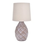 Настольная лампа 16559/1BG E14 40Вт бело-бежевый 15х15х30 см RISALUX - фото 23307487