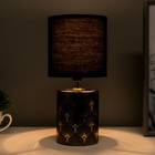 Настольная лампа 16562/1BK E14 40Вт черно-золотой 13х13х27 см RISALUX - фото 23117416