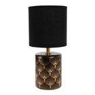 Настольная лампа 16562/1BK E14 40Вт черно-золотой 13х13х27 см RISALUX - фото 23117420