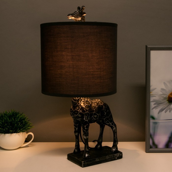 Настольная лампа "Жираф" E27 40Вт серебро 20х23х42 см RISALUX - фото 1889711144