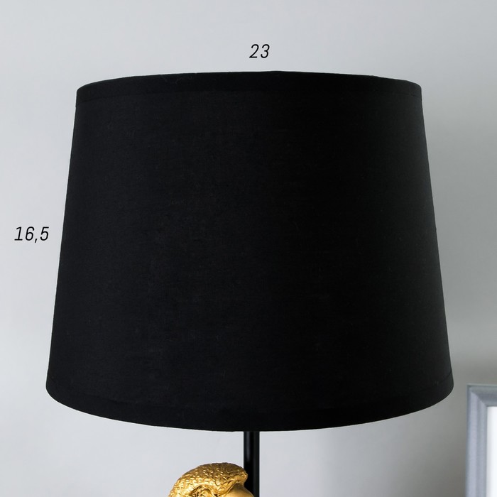 Настольная лампа "Попугай" E27 40Вт черно-золотой 23,5х23,5х50 см RISALUX - фото 1889711157