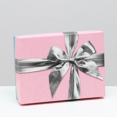 Подарочная коробка «Серебряный бант», 16.5×12.5×5.2 см