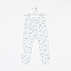 Ползунки для мальчика, цвет белый/слоны, рост 62 см - Фото 2