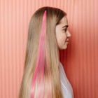 Прядь для волос, розовый, 40 см - фото 6520811