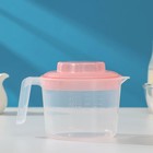 Кувшин мерный, 1 л, с крышкой, цвет МИКС 7365544