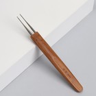 Крючок для локонов и афро кудрей, двойной, 0.5 мм, серебристый - Фото 2