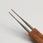 Крючок для локонов и афро кудрей, двойной, 0.5 мм, серебристый - Фото 3