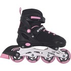 Роликовые коньки раздвижные Atemi AIS01AS, PU64, 82A, ABEC-7, цвет чёрно-розовый, размер S 30-33 - Фото 2