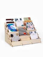 Подставка под открытки 12 ячеек по 12см, 381*230*250, толщина 4мм, цвет бежевый - фото 809273796