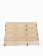 Подставка под открытки 12 ячеек по 12см, 381*230*250, толщина 4мм, цвет бежевый - фото 809273797