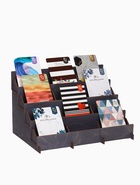 Подставка под открытки 12 ячеек по 12 см, 38.1×23×25 см, толщина 3 мм, коричневый - фото 59333073