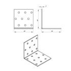 Уголок крепёжный 60 х 60 х 60 х 2 мм ГОЦ,  в упаковке 50 шт. (комплект 50 шт) - фото 24586795