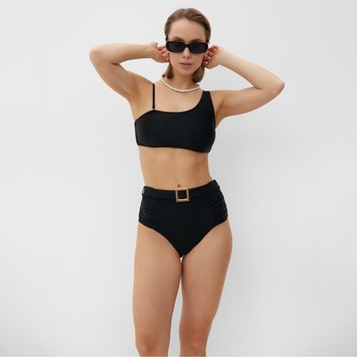 Купальник раздельный с ремешком женский MINAKU, размер 50, чёрный