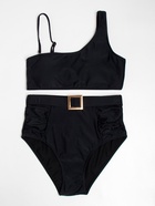 Купальник раздельный с ремешком женский MINAKU, размер 50, чёрный 7333286