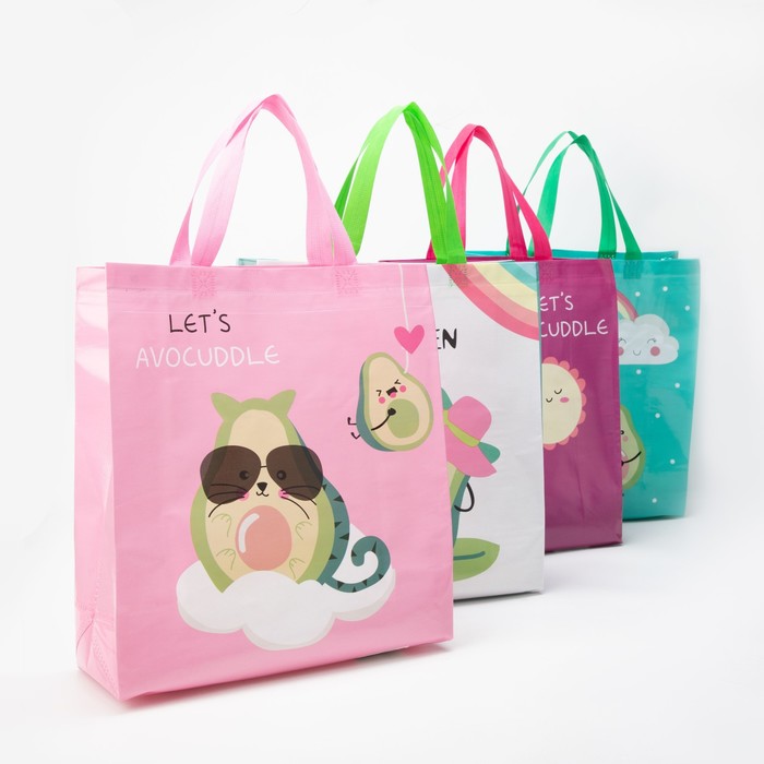 Сумка хозяйственная без застёжки, 32×12×36 см, с рисунком, МИКС - Фото 1