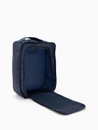 Косметичка дорожная на молнии, с ручкой, с карманом, синяя - Фото 3