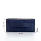 Косметичка дорожная на молнии, цвет синий - Фото 2