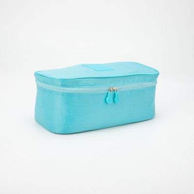 Косметичка на молнии, цвет голубой
