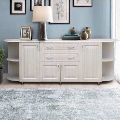 Комод напольный «Венеция 8», 2300×425×876 мм, цвет ясень анкор светлый/ясень бланко