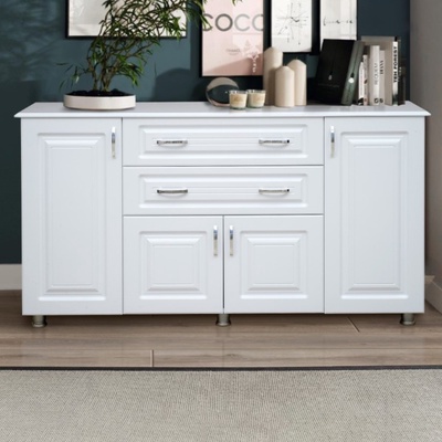 Комод напольный для спальни «Венеция» №11, 2 ящика, 4 дверцы, 1650×425×876 мм, цвет белый