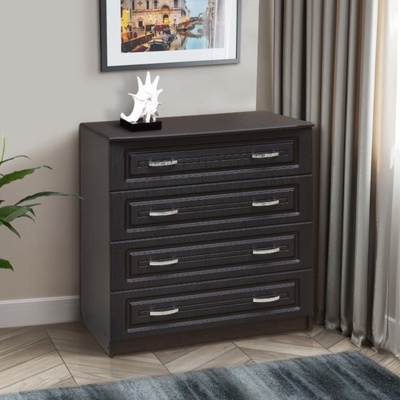 Комод напольный для вещей №1.2, 4 ящика, 910×525×880 мм, цвет венге шёлк