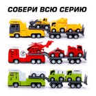 Грузовик инерционный «Автовоз. Большая стройка», с 2 машинками - Фото 3