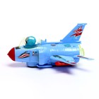 Самолет «Акула», работает от батареек, световые и звуковые эффекты, цвет синий - Фото 2