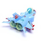 Самолет «Акула», работает от батареек, световые и звуковые эффекты, цвет синий - Фото 3