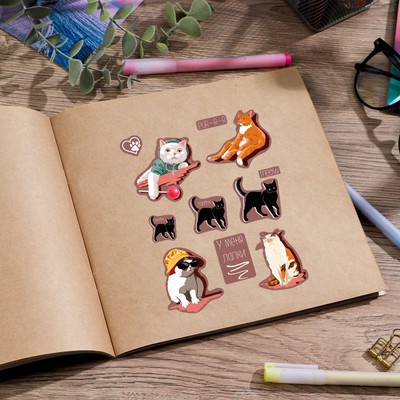 Наклейки детские бумажные «Лапки», 11 х 16 см