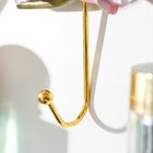 Крючок декоративный полистоун, металл "Розовые маки" 11,3х9 см - Фото 2