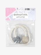 Подхват для штор «Камушки», d=3×46 см, пепельно-бежевый, серый 7387402