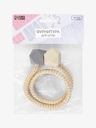 Подхват для штор «Камушки», d=3×46 см, пепельно-бежевый, серый - Фото 7