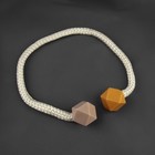 Подхват для штор «Камушки», d=3×46 см, горчичный, пудровый - Фото 2