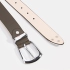 Ремень, ширина 3,5 см, винт, пряжка металл, цвет хаки 7608898